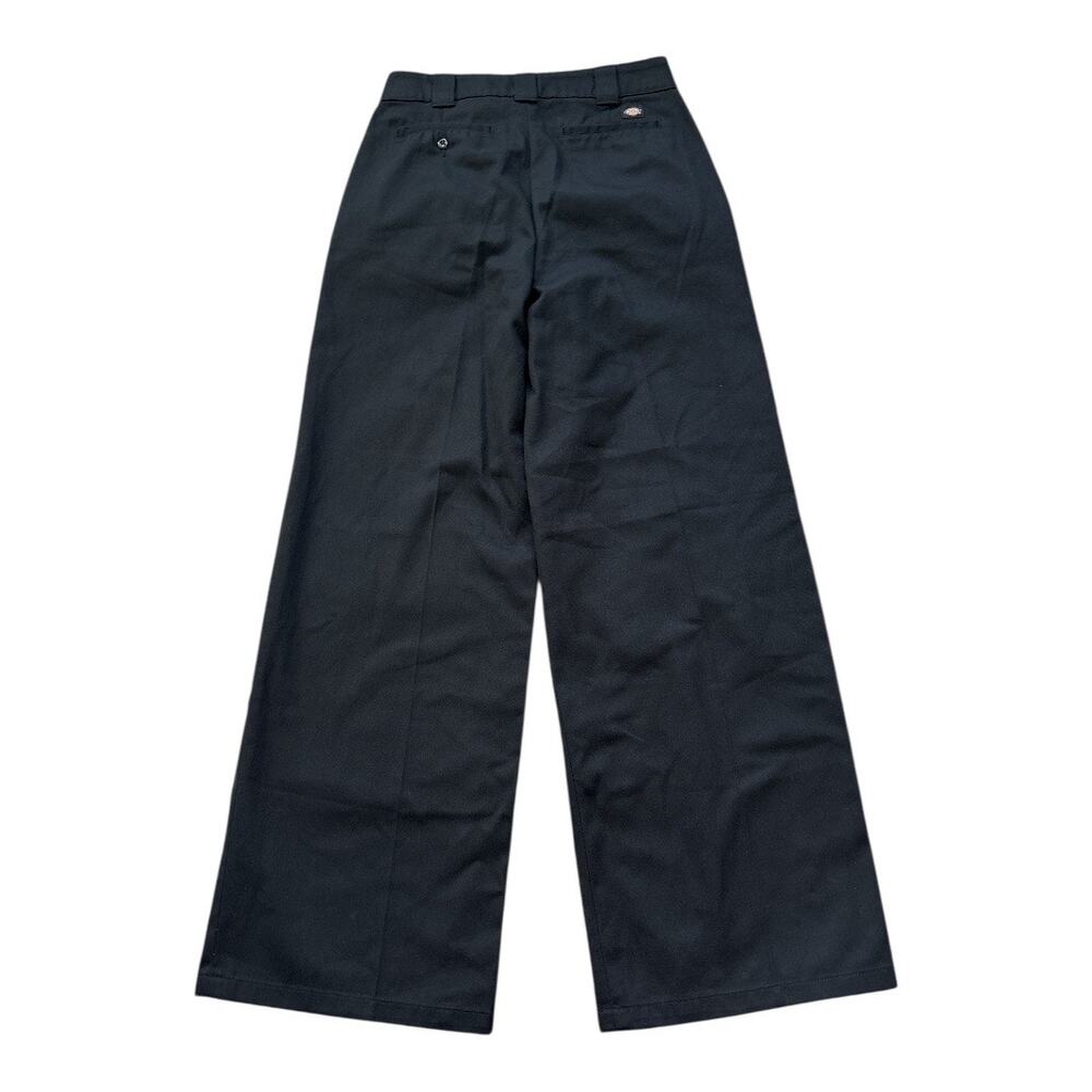 Dickies Women's Wide Leg Work Pants Black Size 10 Regular Workwear High Rise - Picture 4 of 6